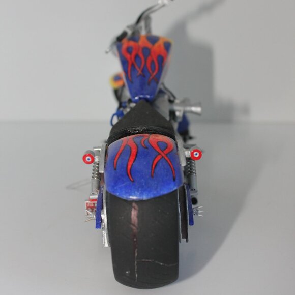 Hand Made Prisoner Art Intricate Motorcycle Made From Paper, Toothpicks 10"L - Picture 4 of 12